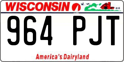 WI license plate 964PJT