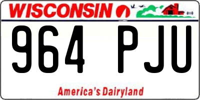 WI license plate 964PJU
