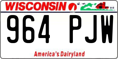 WI license plate 964PJW