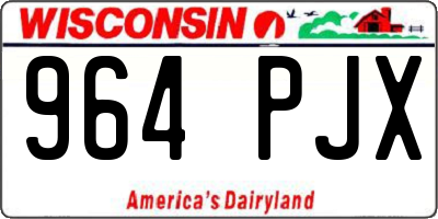 WI license plate 964PJX