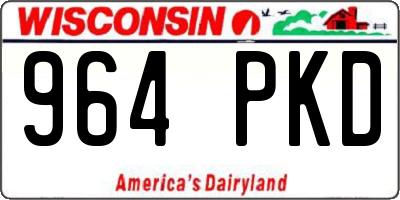 WI license plate 964PKD