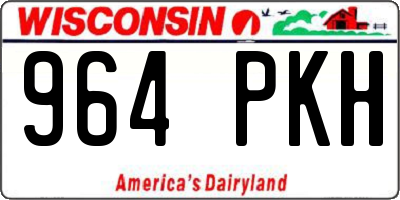 WI license plate 964PKH