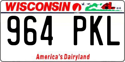 WI license plate 964PKL