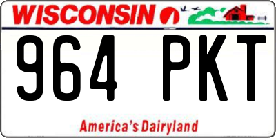 WI license plate 964PKT