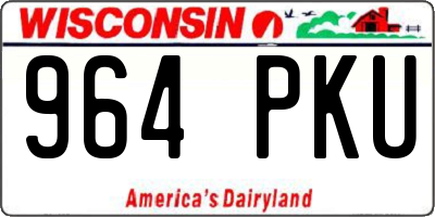 WI license plate 964PKU