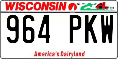 WI license plate 964PKW