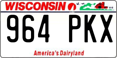 WI license plate 964PKX