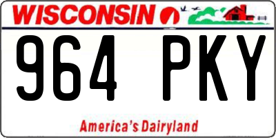 WI license plate 964PKY