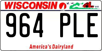 WI license plate 964PLE