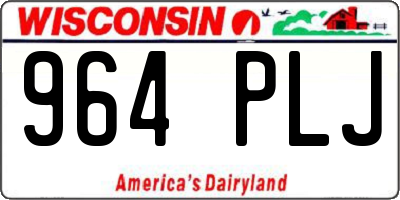 WI license plate 964PLJ