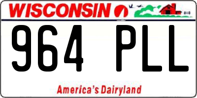 WI license plate 964PLL