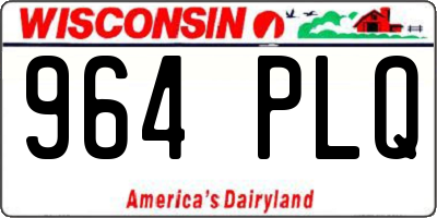 WI license plate 964PLQ