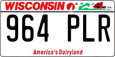 WI license plate 964PLR