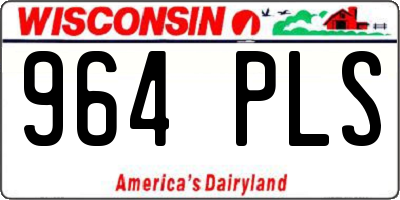 WI license plate 964PLS