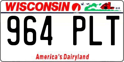WI license plate 964PLT
