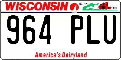 WI license plate 964PLU