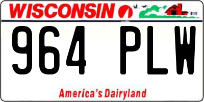 WI license plate 964PLW