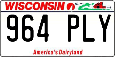 WI license plate 964PLY