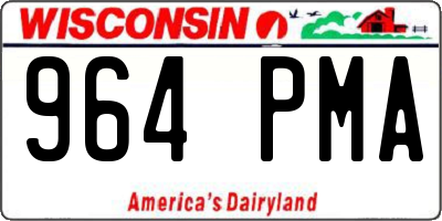 WI license plate 964PMA
