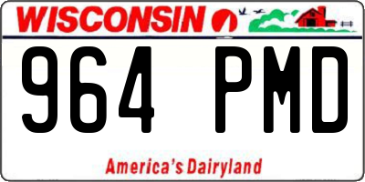 WI license plate 964PMD