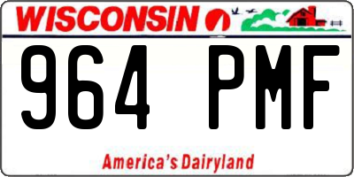 WI license plate 964PMF