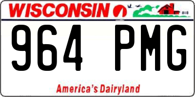 WI license plate 964PMG