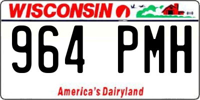 WI license plate 964PMH