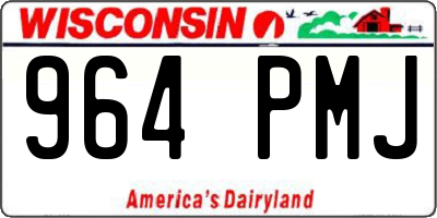 WI license plate 964PMJ