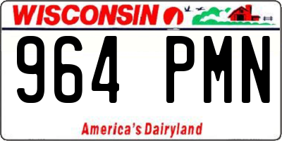 WI license plate 964PMN