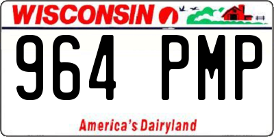 WI license plate 964PMP