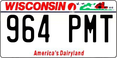 WI license plate 964PMT