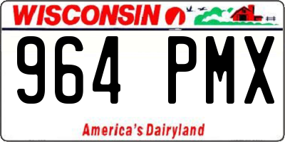 WI license plate 964PMX