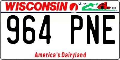 WI license plate 964PNE