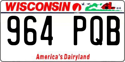 WI license plate 964PQB