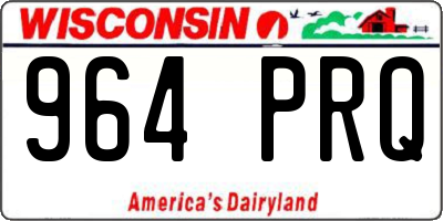 WI license plate 964PRQ