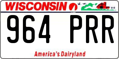 WI license plate 964PRR