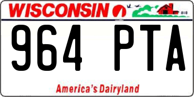 WI license plate 964PTA