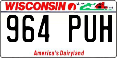 WI license plate 964PUH