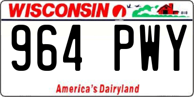 WI license plate 964PWY