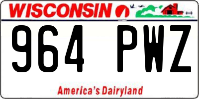 WI license plate 964PWZ