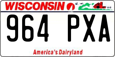 WI license plate 964PXA