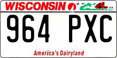 WI license plate 964PXC