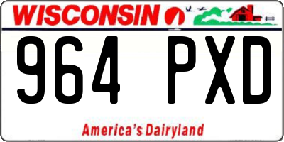 WI license plate 964PXD