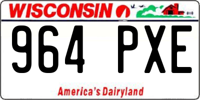 WI license plate 964PXE