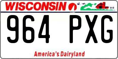 WI license plate 964PXG