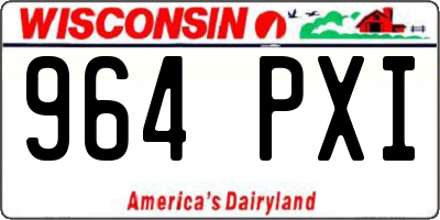 WI license plate 964PXI