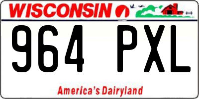 WI license plate 964PXL