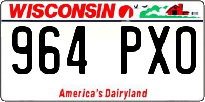 WI license plate 964PXO