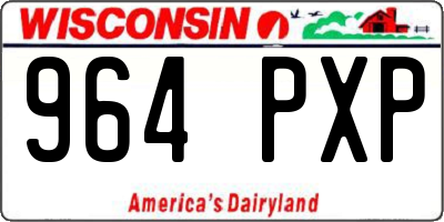 WI license plate 964PXP