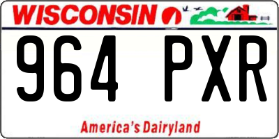 WI license plate 964PXR